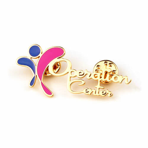 personalized red and blue enamel lapel pins makers wholesale custom name badges with logo suppliers
